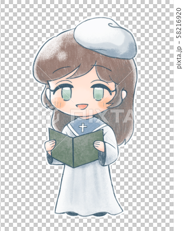 手描き風 聖歌隊の子ども2のイラスト素材 5169