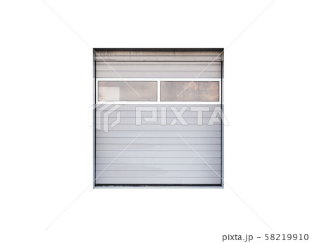 Closed gray hangar gate isolated Closed gray hangar gate isolated 58219910