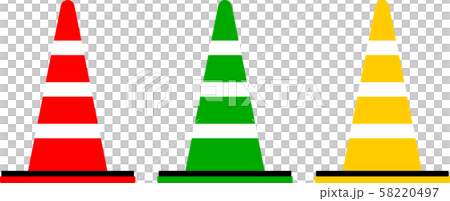 カラーコーンのイラスト 58220497