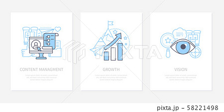 Digital marketing - line design style icons set 58221498