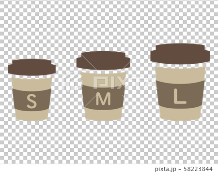 Takeout Cafe 3 Sizes Sml Stock Illustration