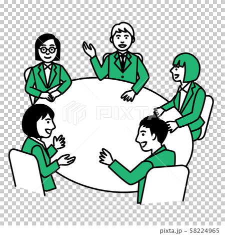 Men and women meeting at the round table Men and women meeting at the round table 58224965