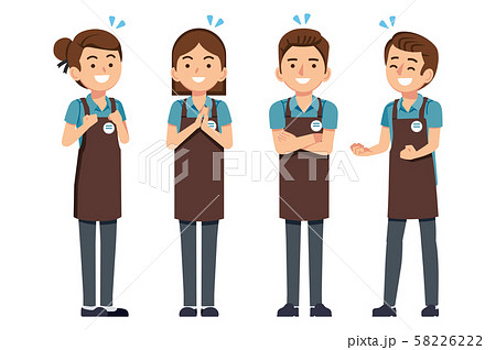 Store clerk be happy to after some success commission work. 58226222