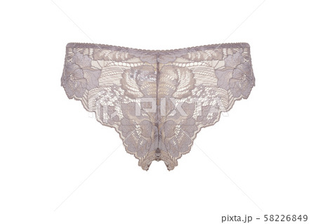 Beautiful female lacy gray panties isolated 58226849