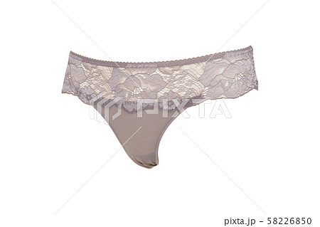 Beautiful female lacy gray panties isolated 58226850