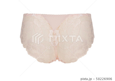 Beautiful female lacy beige panties isolated Beautiful female lacy beige panties isolated 58226906