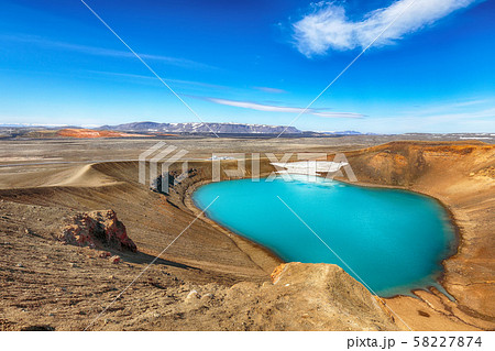 Splendid view of famous crater Viti at Krafla 58227874