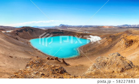 Splendid view of famous crater Viti at Krafla Splendid view of famous crater Viti at Krafla 58227883