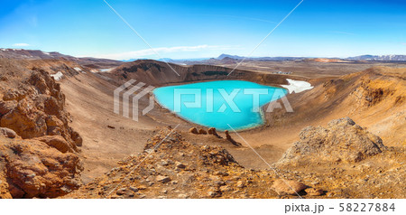 Splendid view of famous crater Viti at Krafla 58227884