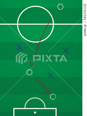Soccer team formation and tactic drawing on the Soccer team formation and tactic drawing on the 58229128