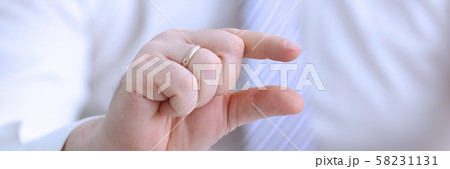 Male arms articulating during conference 58231131