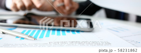 Financial statistics documents ball pen Financial statistics documents ball pen 58231862