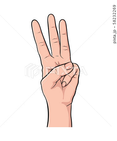 Hand gesture comic book pop art isolated 58232269