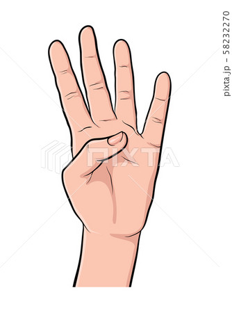 Hand gesture comic book pop art isolated 58232270