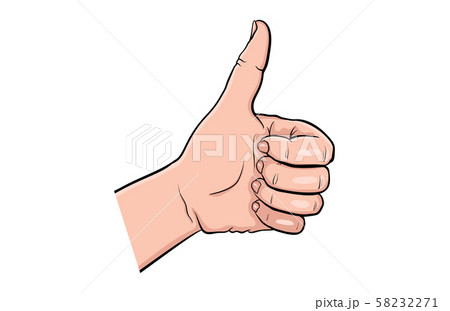 Hand gesture comic book pop art isolated 58232271