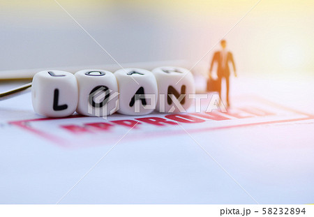 Loan approval Businessman financial Standing on Loan approval Businessman financial Standing on 58232894
