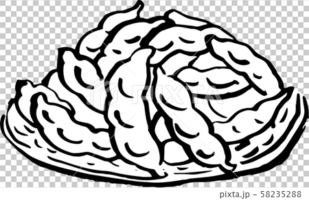 枝豆手描き筆タッチイラストのイラスト素材 58235288 Pixta