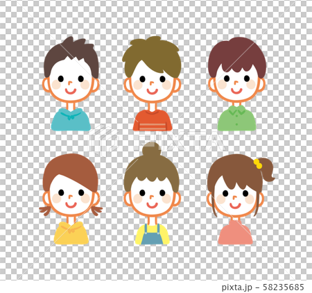 子供 アイコン セットのイラスト素材