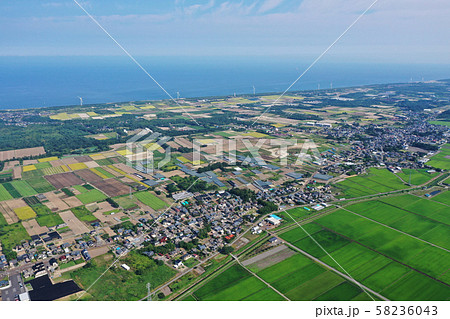 新潟県胎内市の空撮 新潟県胎内市の空撮 58236043