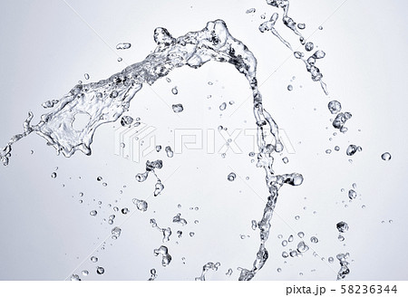水しぶき(白バック) 水しぶき(白バック) 58236344