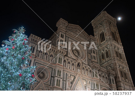 Christmas at night in Florence. Christmas at night in Florence. 58237937