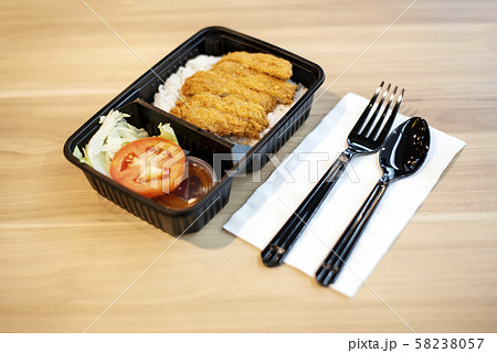 Fried rice with pork and very tasty Fried rice with pork and very tasty 58238057