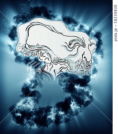 浮世絵 ぬらりひょん その1 煙 浮世絵 ぬらりひょん その1 煙 58239836