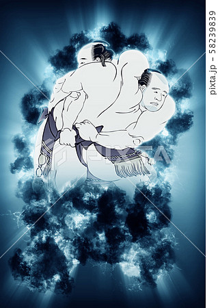 浮世絵 相撲取り その8 煙 浮世絵 相撲取り その8 煙 58239839