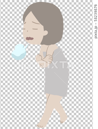 入浴前にため息が出る女性 入浴前にため息が出る女性 58239876