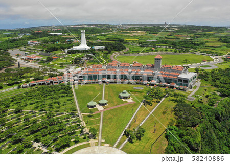 平和祈念公園の海岸上空から 58240886