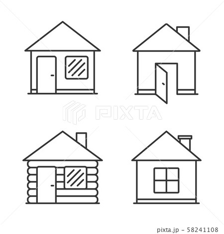 House Line Icons 58241108
