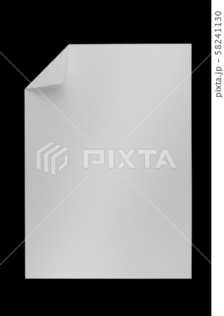 White paper blank on black background. White paper blank on black background. 58241130