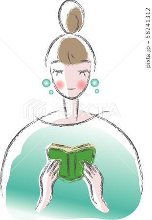 読書している女性 読書している女性 58241312