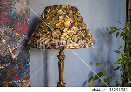 Handmade table lamp with bronze floor lamp. 58241526