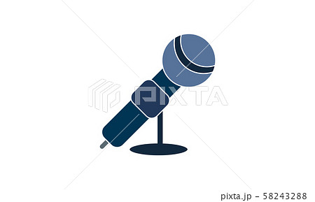 Wired microphone icon. wired microphone vector icon for web design isolated on white background Wired microphone icon. wired microphone vector icon for web design isolated on white background 58243288