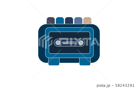 Tape recorder vector icon. Flat style graphical symbol. Tape recorder vector icon. Flat style graphical symbol. 58243291