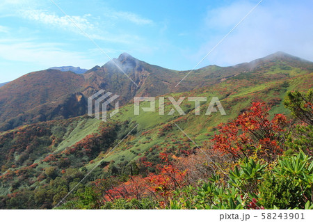 中大倉尾根から見る朝日岳　那須 58243901