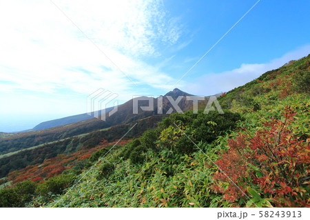 中大倉尾根から見る朝日岳　那須 58243913