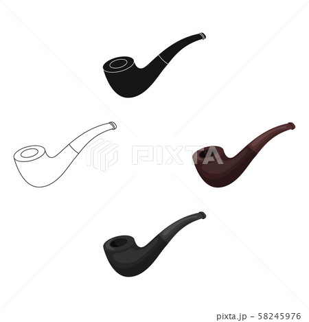 Tobacco pipe icon in cartoon,black style isolated on white background. Pirates symbol stock vector Tobacco pipe icon in cartoon,black style isolated on white background. Pirates symbol stock vector 58245976