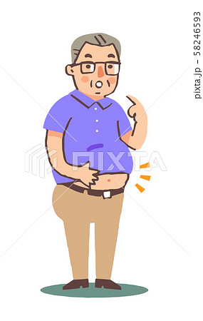 お腹の出ているシニア男性 58246593