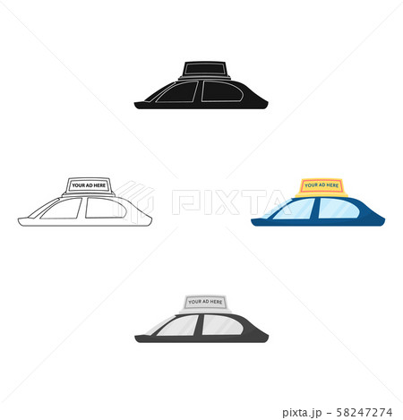 Transport advertising icon in cartoon,black style isolated on white background. Advertising symbol Transport advertising icon in cartoon,black style isolated on white background. Advertising symbol 58247274