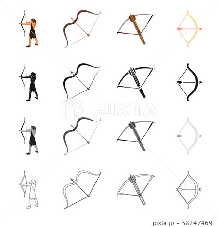 Isolated object of hand and tribal symbol. Set of hand and nature vector icon for stock. 58247469