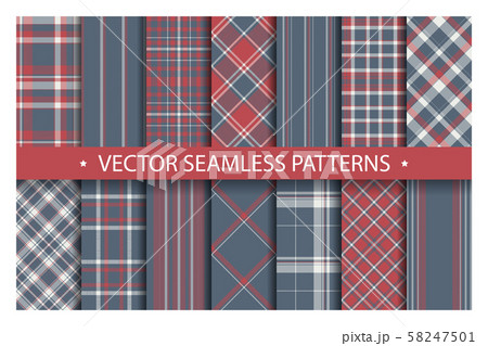 Tartan set pattern seamless plaid vector. Tartan set pattern seamless plaid vector. 58247501