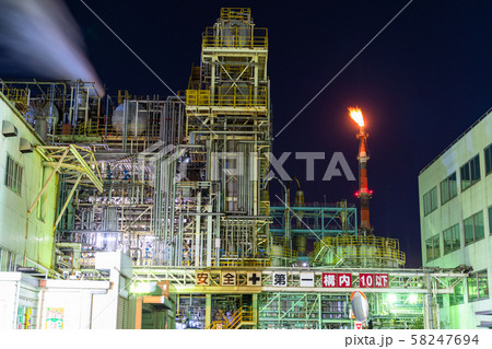 《神奈川県》工場夜景の名所・川崎市千鳥町 58247694