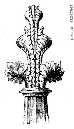 Finial of the 15th Century, pinnacle,  vintage 58247947