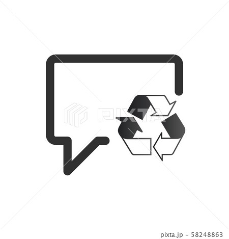 recycle chat bubble icon design. Stock Vector recycle chat bubble icon design. Stock Vector 58248863
