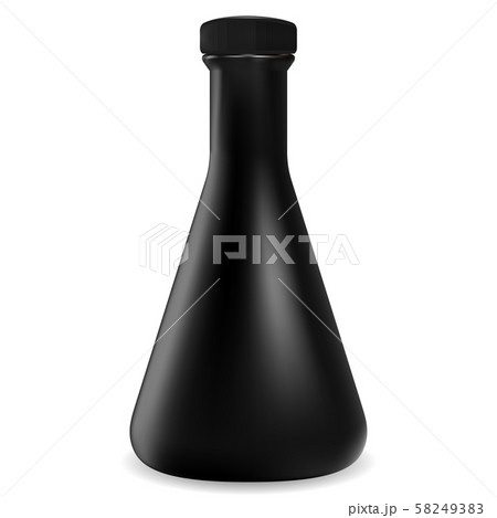 Black bottle. Glass jar mockup. Vector container Black bottle. Glass jar mockup. Vector container 58249383