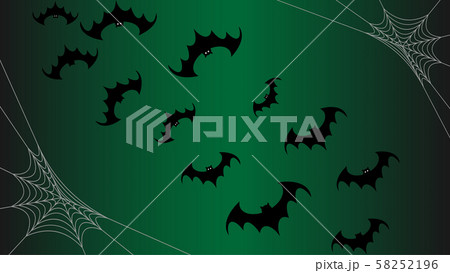 Flying black bat silhouettes, halloween decoration 58252196