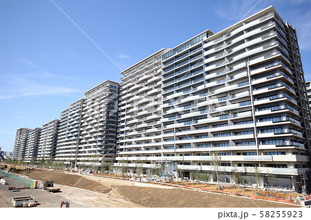 建設中の東京2020オリンピック・パラリンピック選手村 建設中の東京2020オリンピック・パラリンピック選手村 58255923