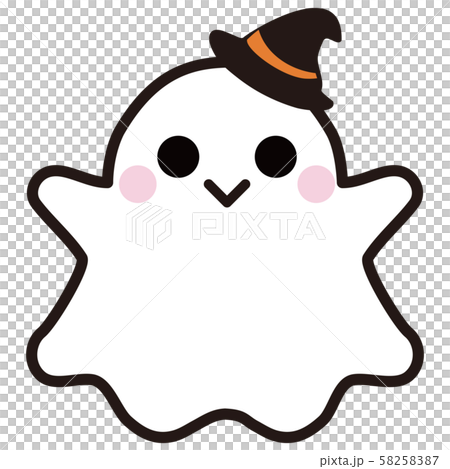ハロウィン おばけ 笑顔 魔法使いのイラスト素材 [58258387] - PIXTA